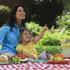 Mother and daughter picnicking | New Park