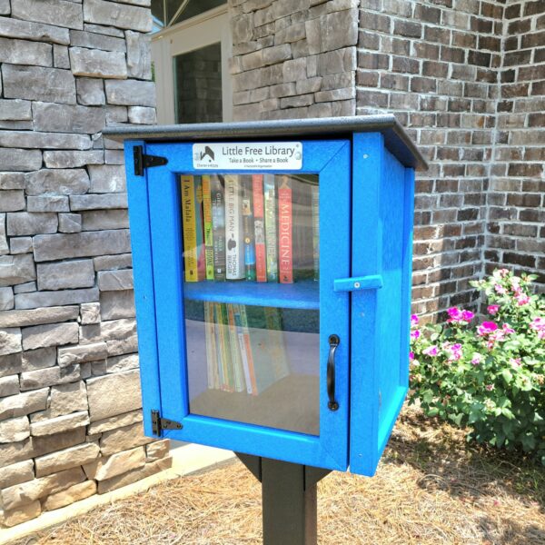 little free library at new park in montgomery, alabama