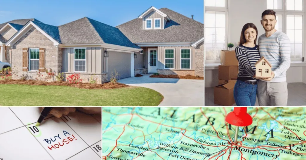 collage of buying a new home in new park in montgomery al